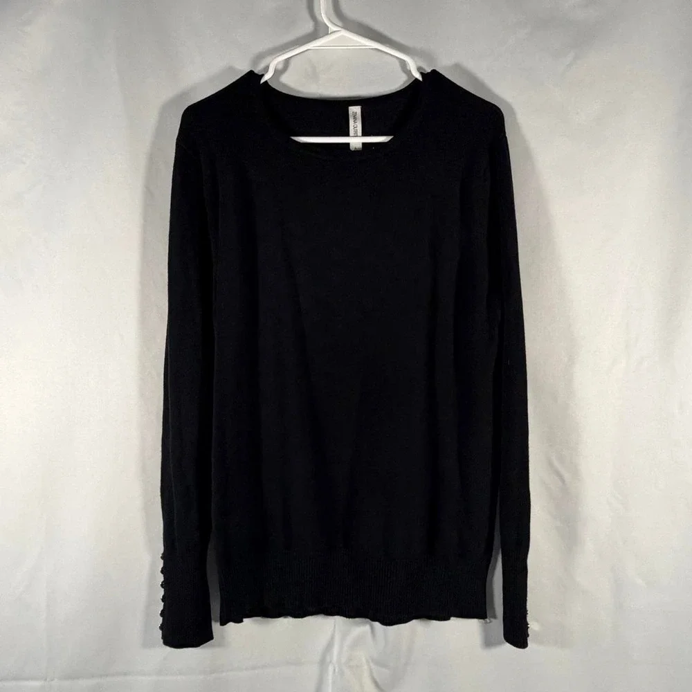 Black button detail sweater